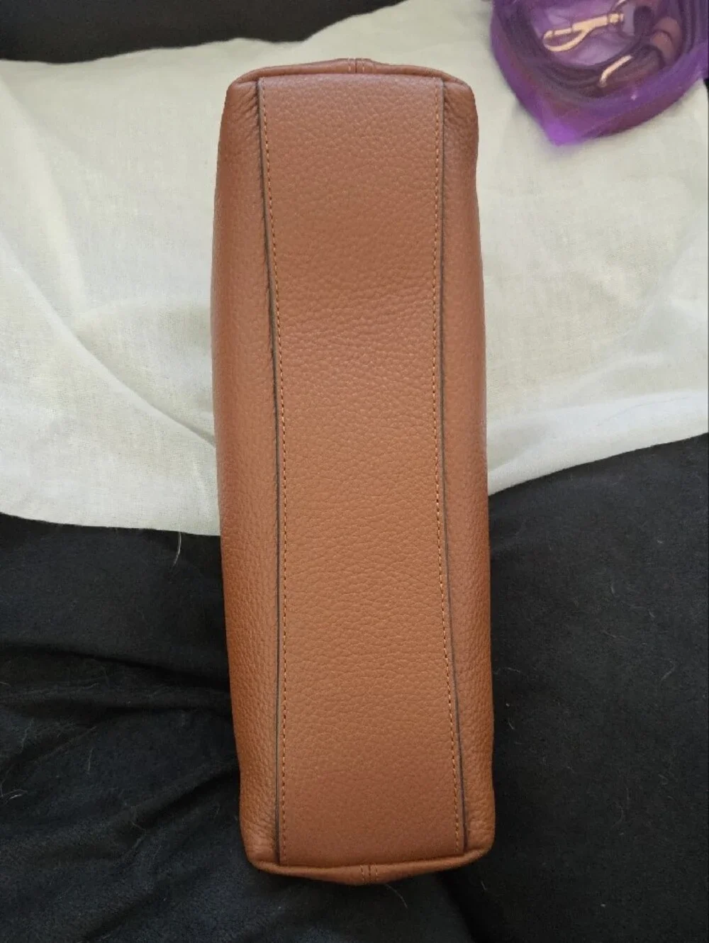 NWOT Coach Charlotte Shoulder Bag in Refined Pebble Leather with Rainbow Chain